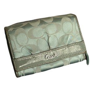 Coach Baby Blue Ashley Op Art Wallet